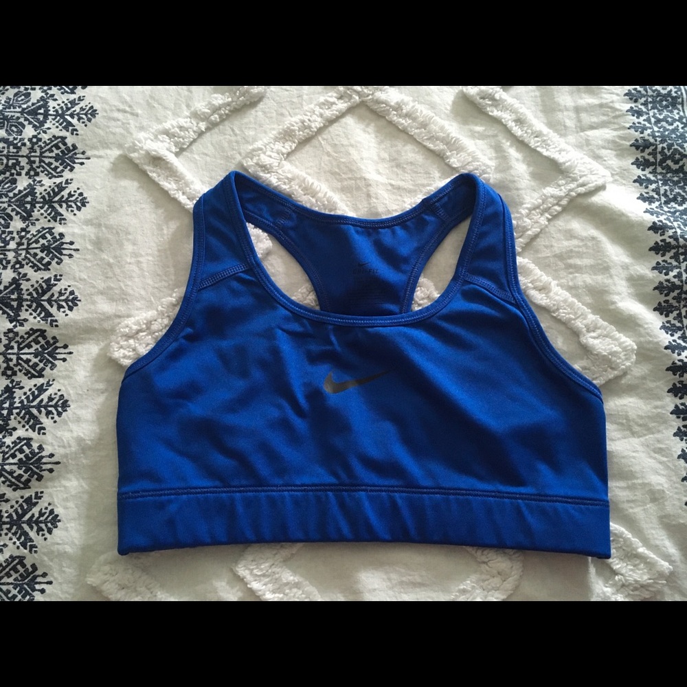 Small blue Nike sports bra